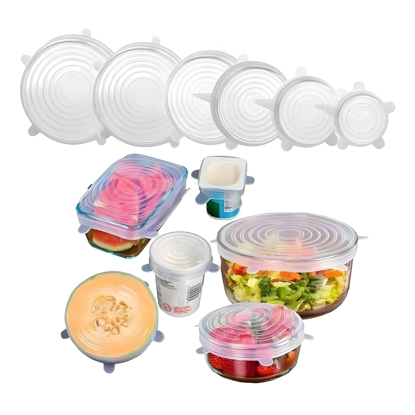 SealFlex® Set: Tapas de Silicona Ajustables x6 unidades