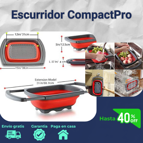 Escurridor CompactPro: Práctico, Plegable y Extensible