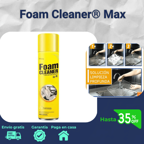 Foam Cleaner® Max: Desinfección y Brillo en un Paso